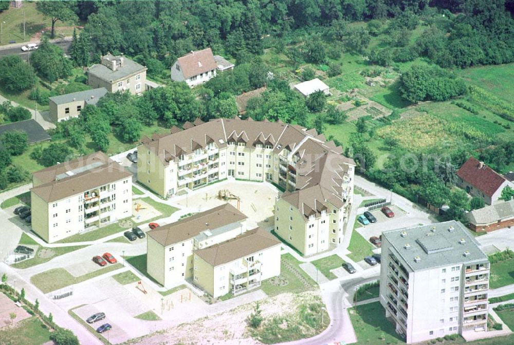 Seelow / Brandenburg from the bird's eye view: Wohnneubau in Seelow / Brandenburg