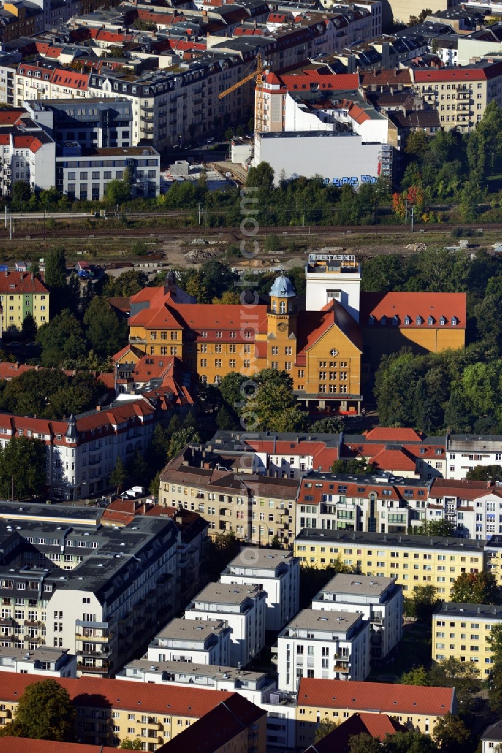 Aerial photograph Berlin Lichtenberg - Residential development - development with multi-family homes on the street moellensdorf in Berlin Lichtenberg