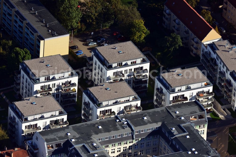 Aerial photograph Berlin Lichtenberg - Residential development - development with multi-family homes on the street moellensdorf in Berlin Lichtenberg