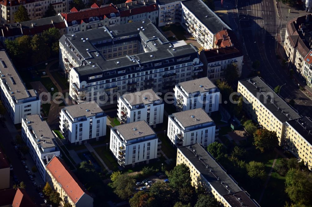 Berlin Lichtenberg from the bird's eye view: Residential development - development with multi-family homes on the street moellensdorf in Berlin Lichtenberg