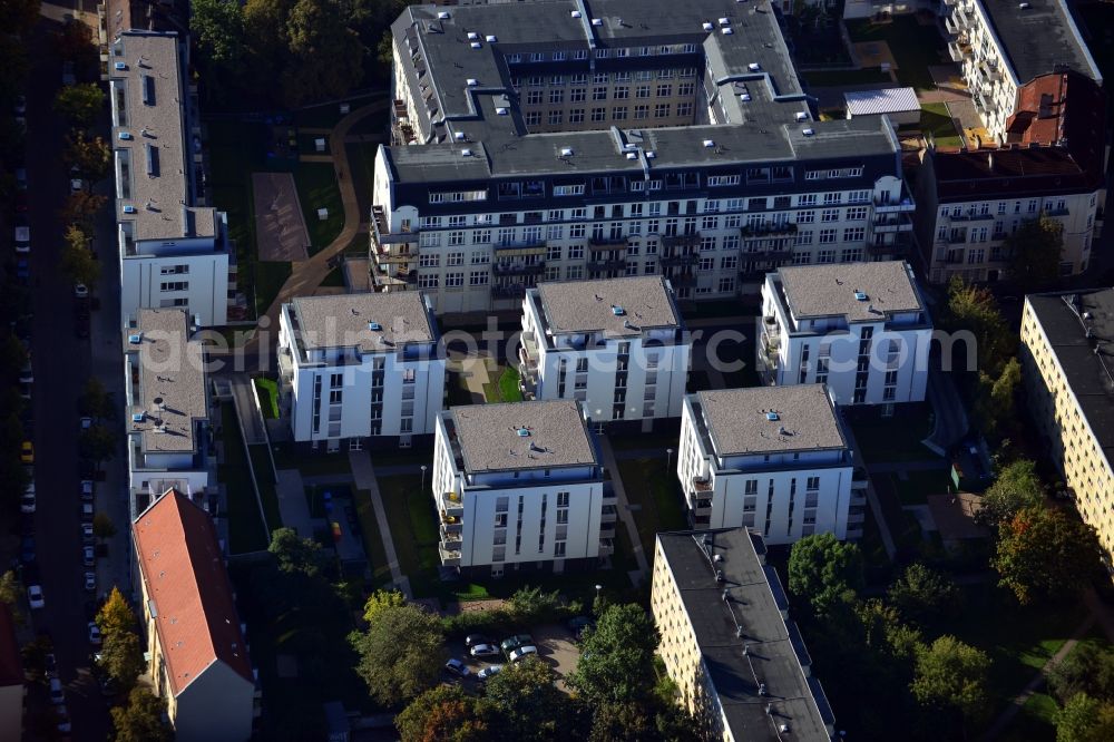 Aerial image Berlin Lichtenberg - Residential development - development with multi-family homes on the street moellensdorf in Berlin Lichtenberg