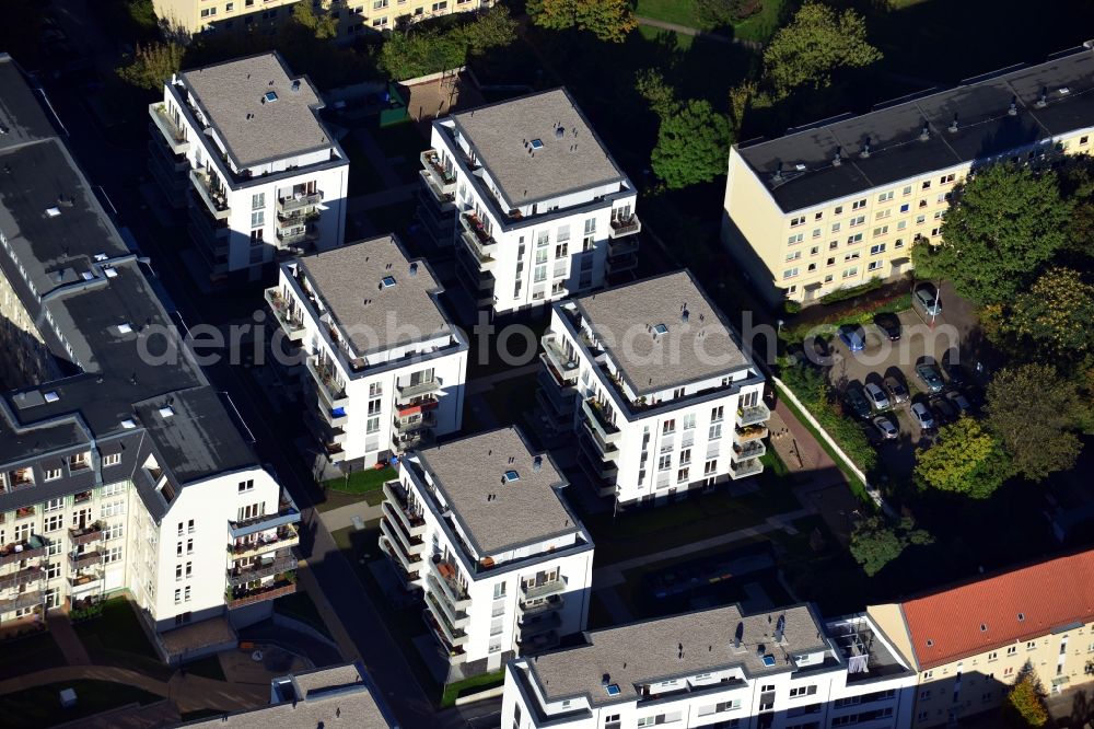 Aerial image Berlin Lichtenberg - Residential development - development with multi-family homes on the street moellensdorf in Berlin Lichtenberg