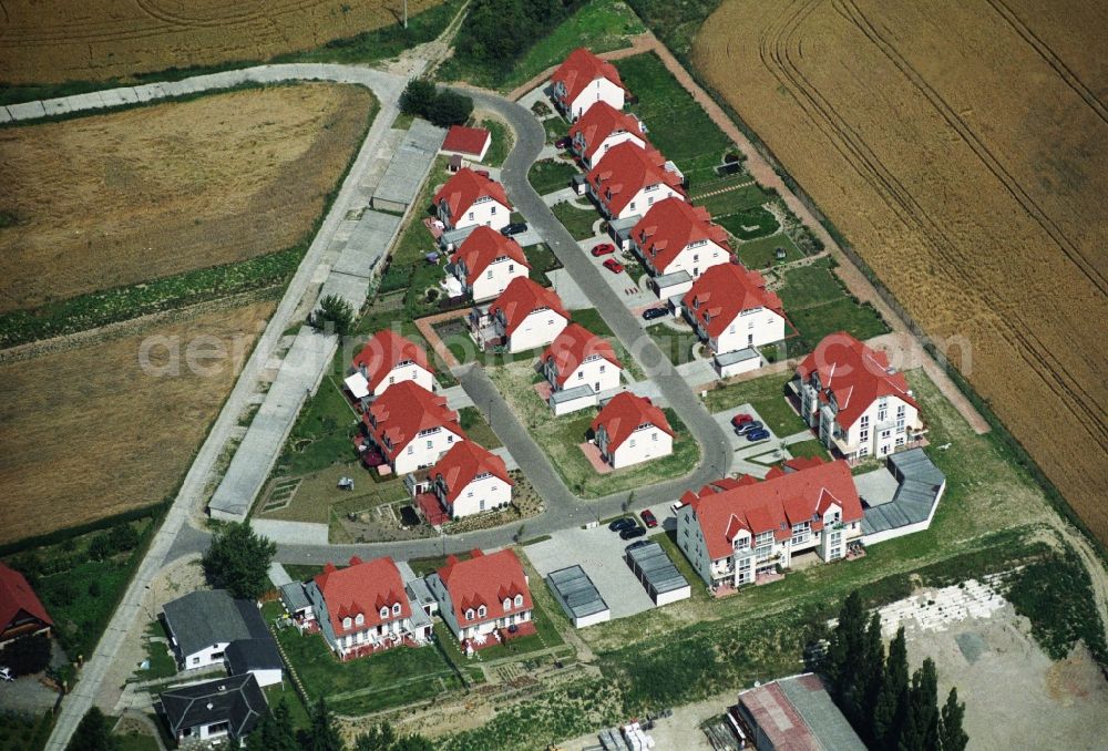 Seelow from above - Residential new construction - settlement on the Garden road in Seelow, in the state of Brandenburg