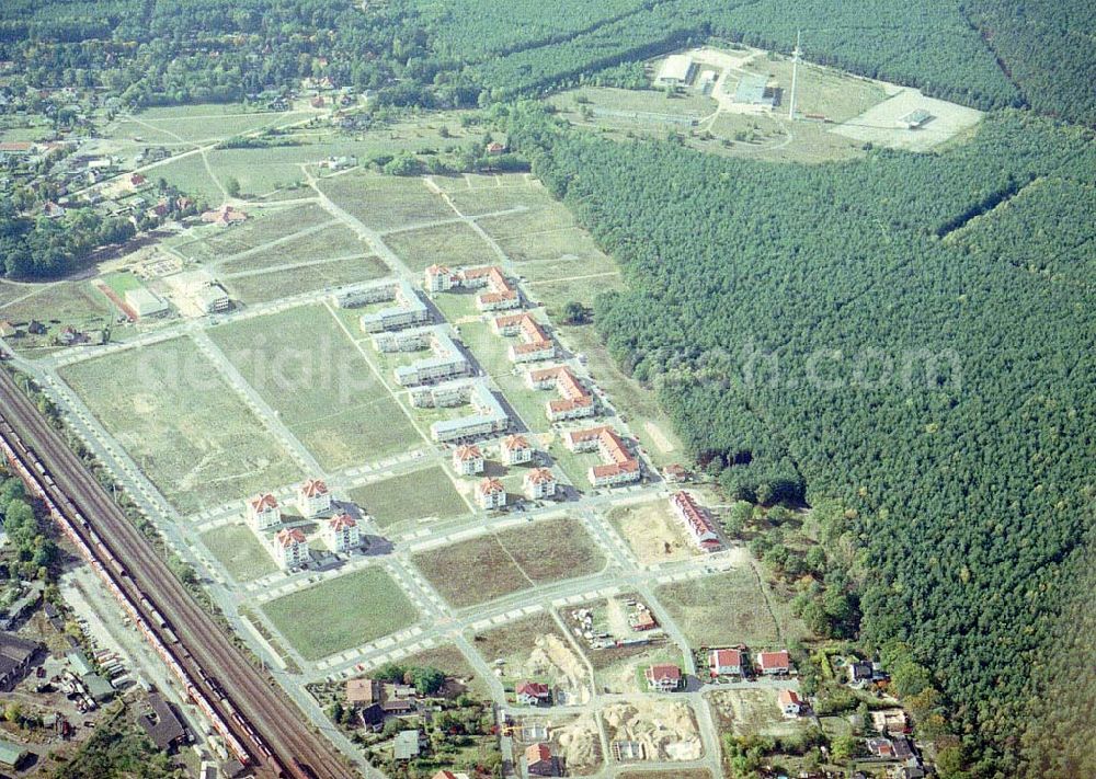 Michendorf / BRB from above - Wohnneubaugebiet an der Bahnstraße in Michendorf / Potsdam - Mittelmark / BRB.