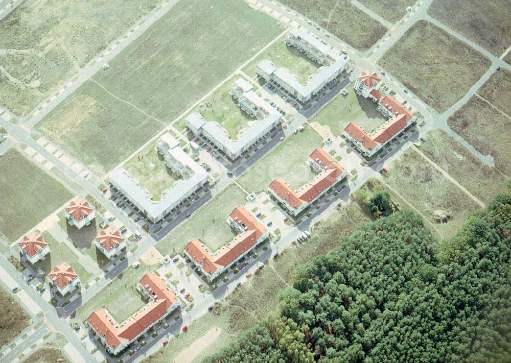 Michendorf / BRB from above - Wohnneubaugebiet an der Bahnstraße in Michendorf / Potsdam - Mittelmark / BRB.