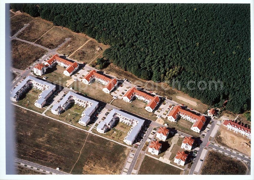 Michendorf / BRB from above - Wohnneubaugebiet an der Bahnstraße in Michendorf / Potsdam - Mittelmark / BRB.