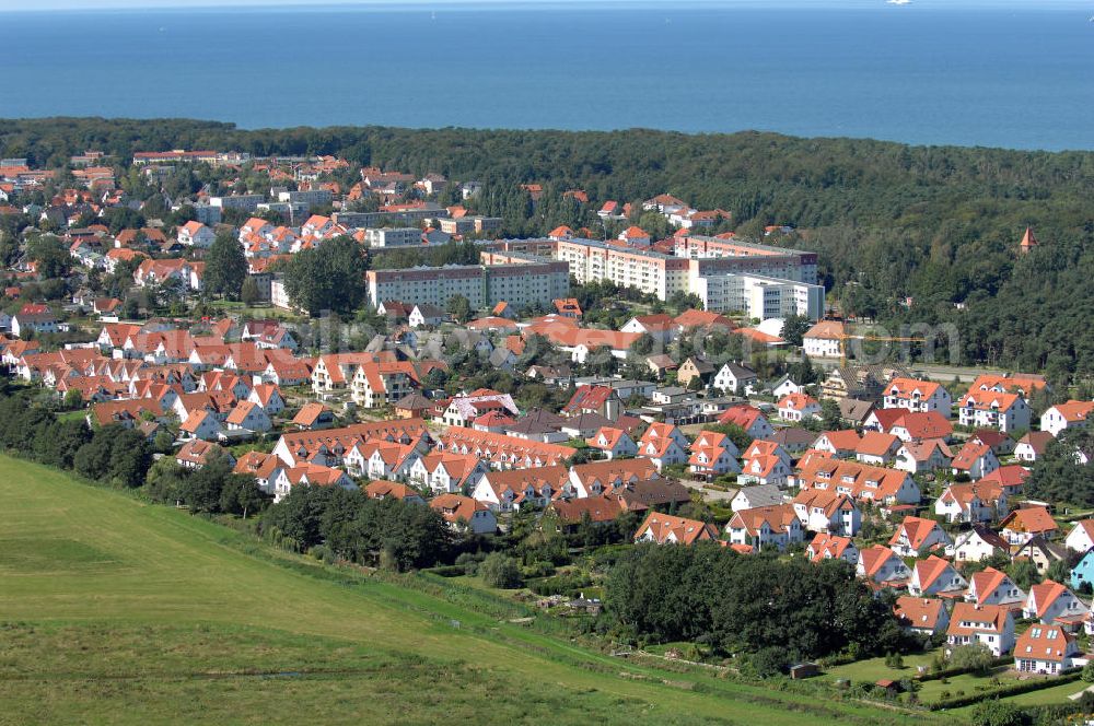 Aerial image Graal-Müritz - Blick auf das Wohngebiet Koppenheide der HAWO Bauträger KG in unmittelbarer Strandnähe im Ostseeheilbad Graal-Müritz.