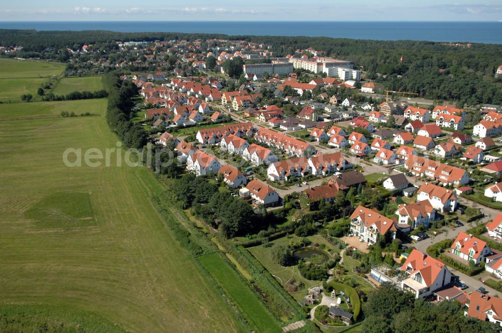 Aerial image Graal-Müritz - Blick auf das Wohngebiet Koppenheide der HAWO Bauträger KG in unmittelbarer Strandnähe im Ostseeheilbad Graal-Müritz.