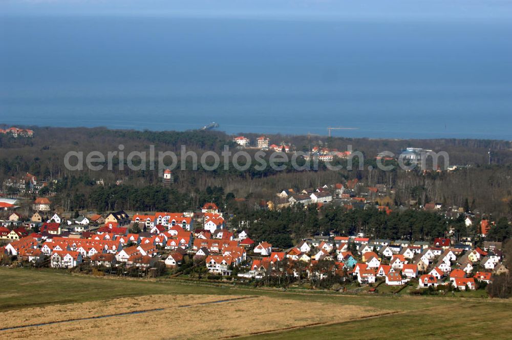 Aerial image Graal-Müritz - Blick auf das Wohngebiet Koppenheide der HAWO Bauträger KG in unmittelbarer Strandnähe im Ostseeheilbad Graal-Müritz.