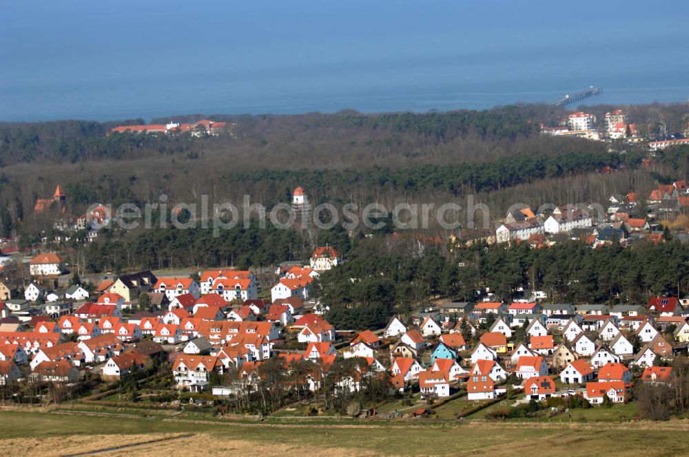 Aerial image Graal-Müritz - Blick auf das Wohngebiet Koppenheide der HAWO Bauträger KG in unmittelbarer Strandnähe im Ostseeheilbad Graal-Müritz.