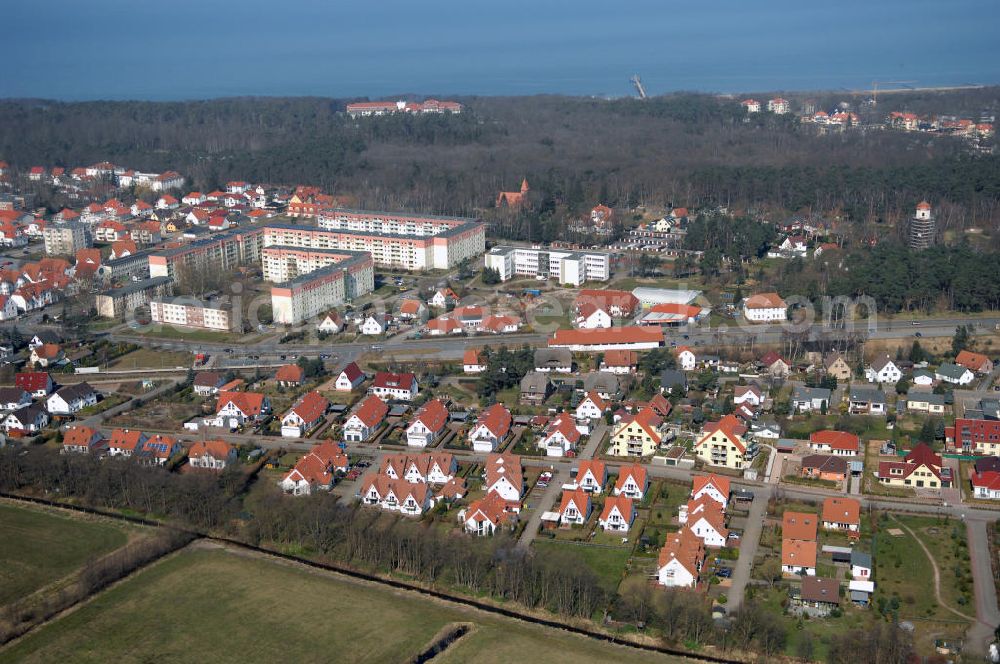 Aerial image Graal-Müritz - Blick auf das Wohngebiet Koppenheide der HAWO Bauträger KG in unmittelbarer Strandnähe im Ostseeheilbad Graal-Müritz.