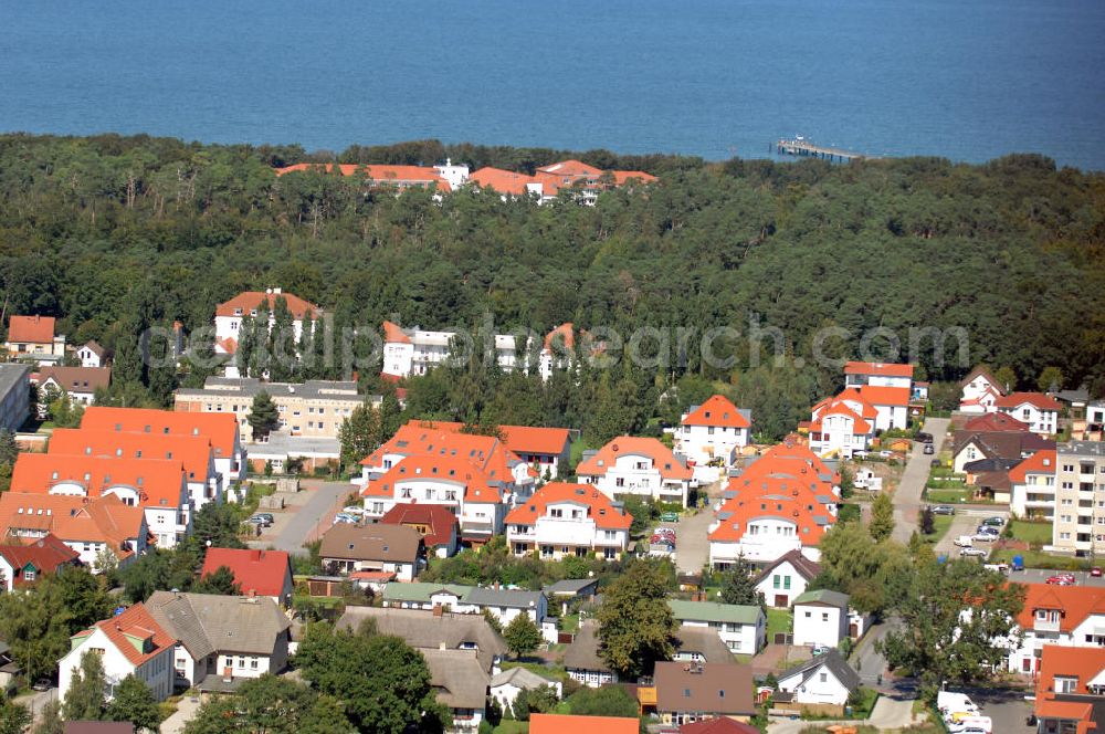 Graal-Müritz from above - Blick auf das Wohngebiet der HAWO Bauträger KG am Lerchenweg in unmittelbarer Strandnähe im Ostseeheilbad Graal-Müritz.