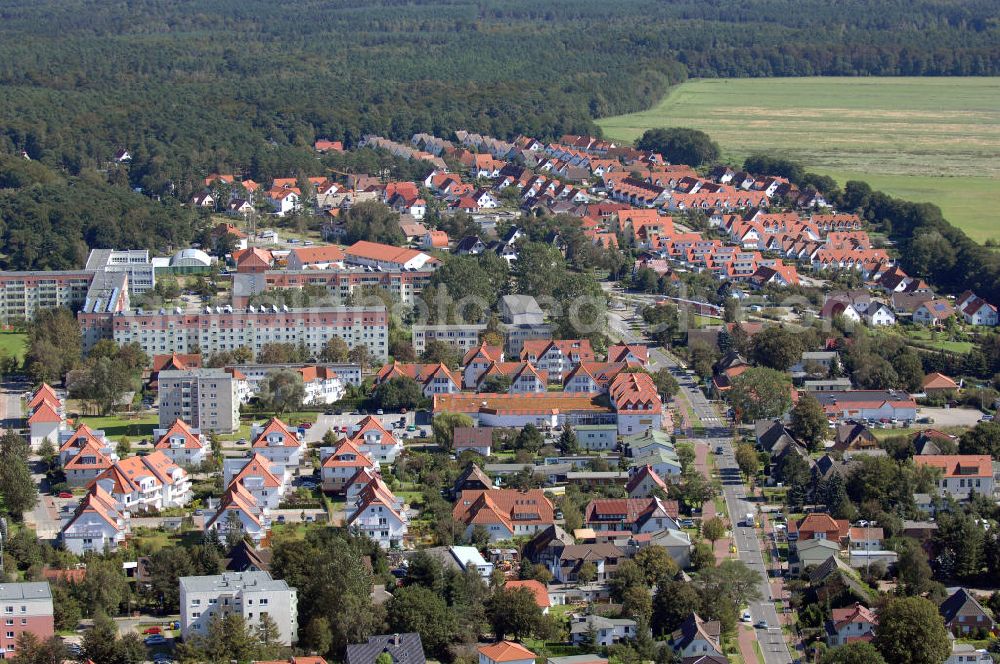 Aerial image Graal-Müritz - Blick auf das Wohngebiet der HAWO Bauträger KG am Lerchenweg in unmittelbarer Strandnähe im Ostseeheilbad Graal-Müritz.