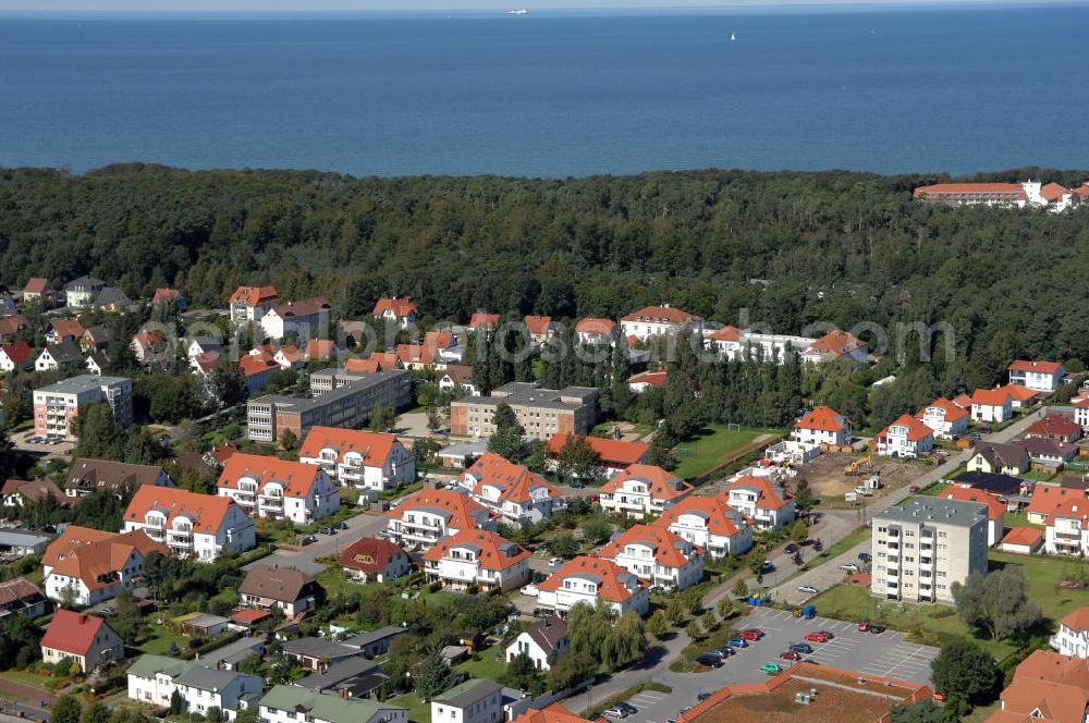 Aerial image Graal-Müritz - Blick auf das Wohngebiet der HAWO Bauträger KG am Lerchenweg in unmittelbarer Strandnähe im Ostseeheilbad Graal-Müritz.