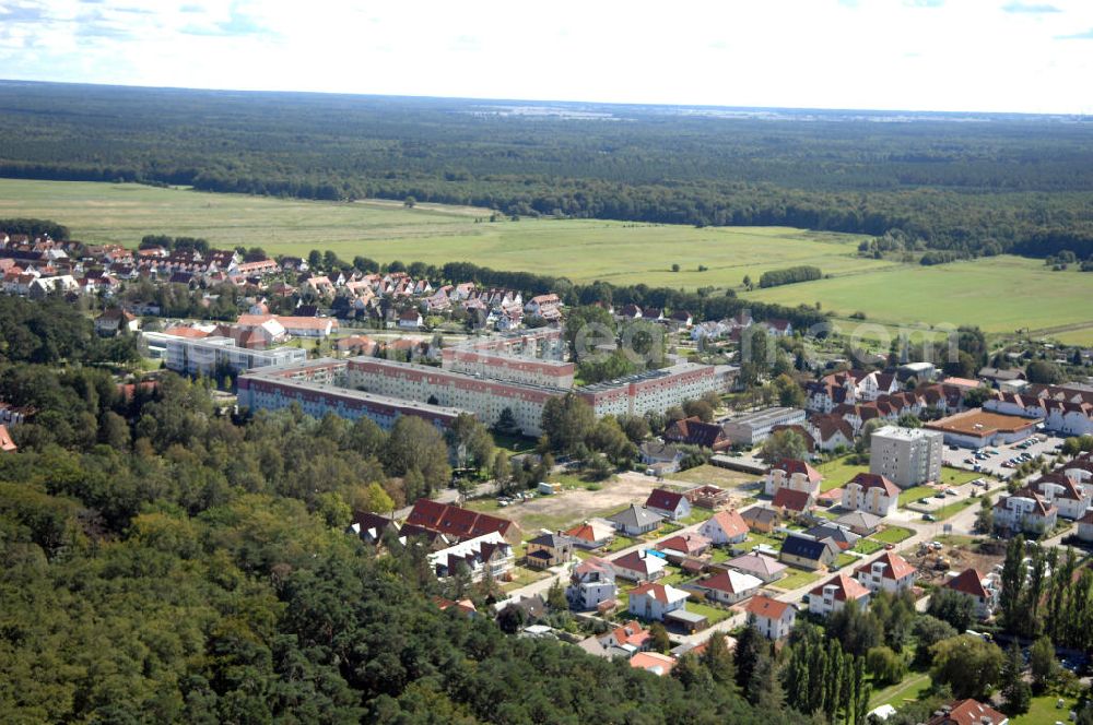 Aerial image Graal-Müritz - Blick auf das Wohngebiet der HAWO Bauträger KG am Lerchenweg in unmittelbarer Strandnähe im Ostseeheilbad Graal-Müritz.