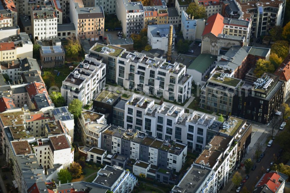 Berlin from above - View of the residential development area Marthashof at the Berlin - district Prenzlauer Berg