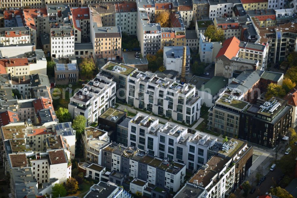 Berlin from the bird's eye view: View of the residential development area Marthashof at the Berlin - district Prenzlauer Berg