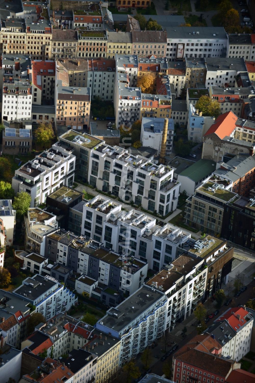 Aerial image Berlin - View of the residential development area Marthashof at the Berlin - district Prenzlauer Berg