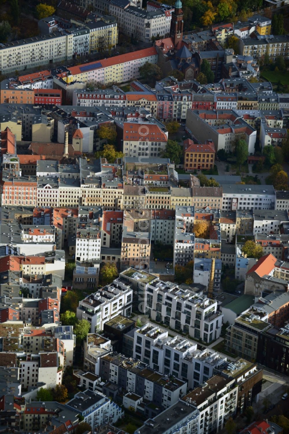 Aerial photograph Berlin - View of the residential development area Marthashof at the Berlin - district Prenzlauer Berg