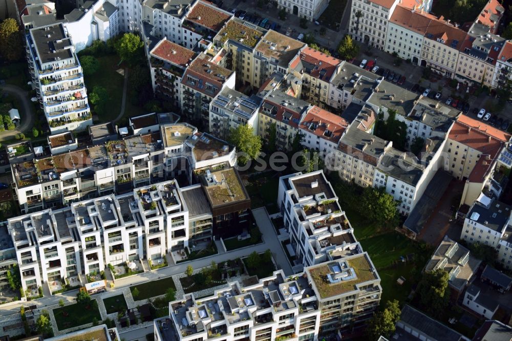 Berlin from the bird's eye view: View of the residential development area Marthashof at the Berlin - district Prenzlauer Berg