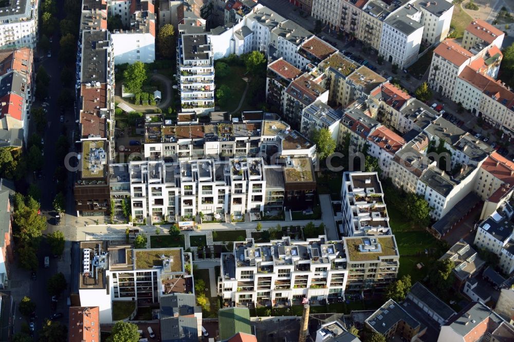 Aerial photograph Berlin - View of the residential development area Marthashof at the Berlin - district Prenzlauer Berg