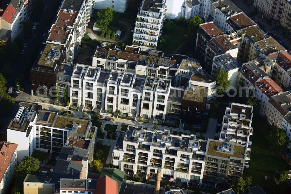 Berlin from the bird's eye view: View of the residential development area Marthashof at the Berlin - district Prenzlauer Berg