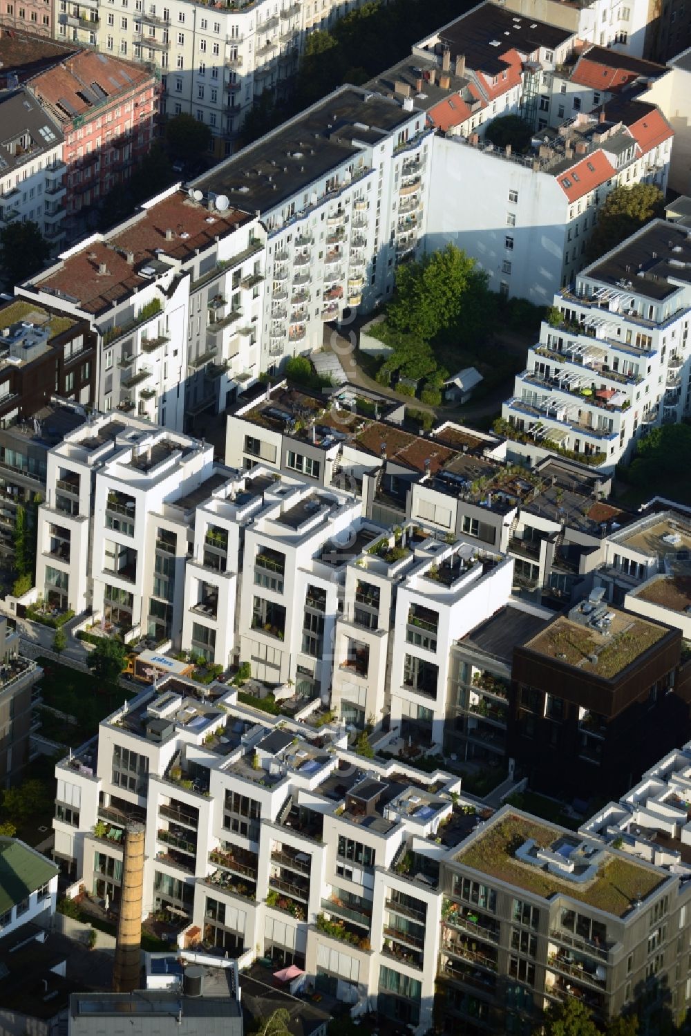 Aerial photograph Berlin - View of the residential development area Marthashof at the Berlin - district Prenzlauer Berg