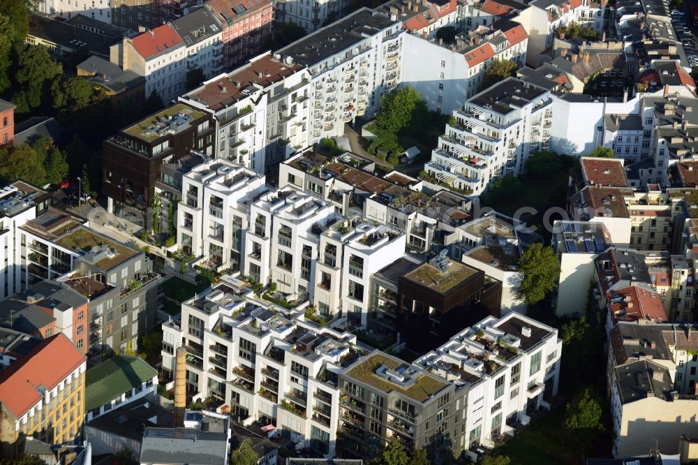 Berlin from above - View of the residential development area Marthashof at the Berlin - district Prenzlauer Berg