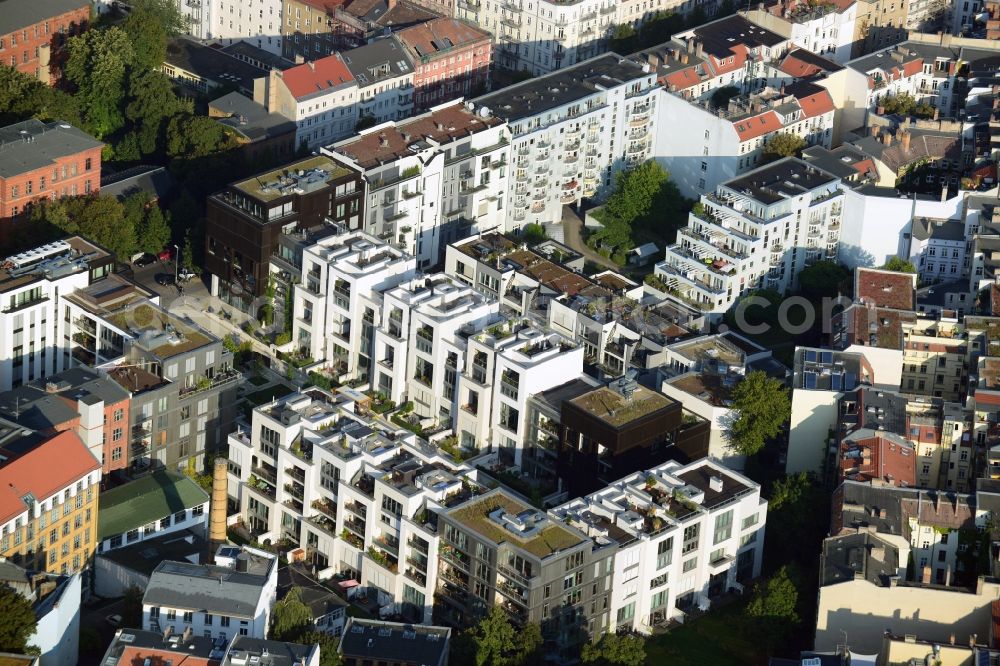 Berlin from the bird's eye view: View of the residential development area Marthashof at the Berlin - district Prenzlauer Berg