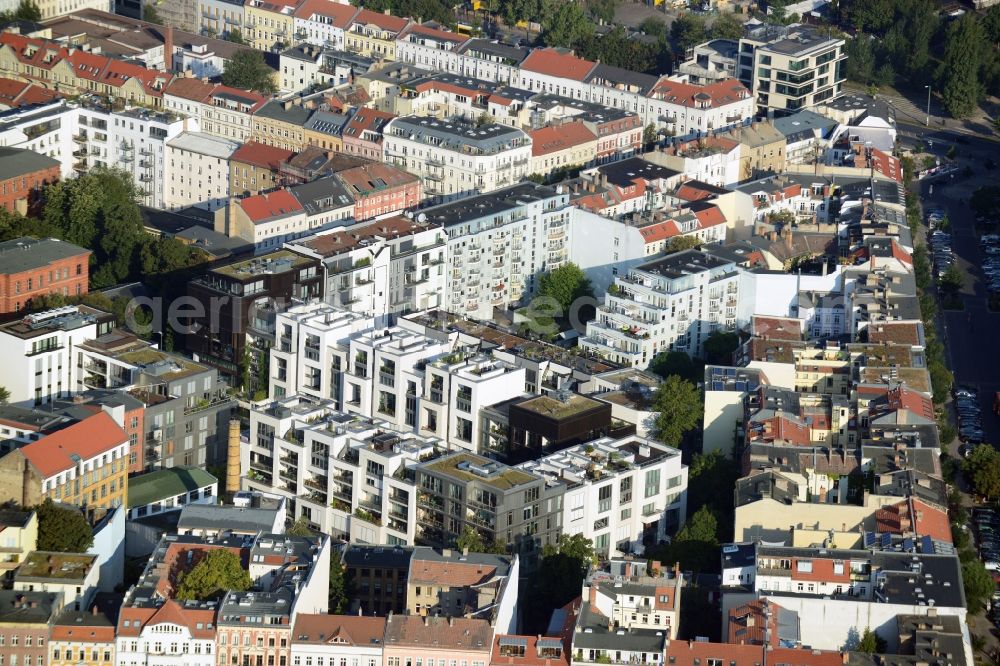 Berlin from the bird's eye view: View of the residential development area Marthashof at the Berlin - district Prenzlauer Berg