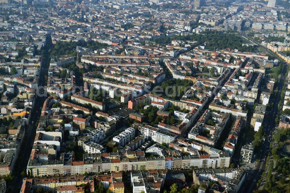 Berlin from the bird's eye view: View of the residential development area Marthashof at the Berlin - district Prenzlauer Berg