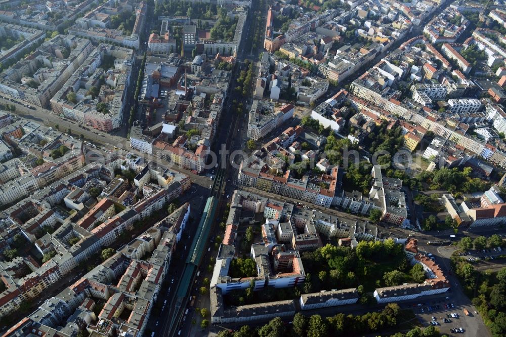 Aerial image Berlin - View of the residential development area Marthashof at the Berlin - district Prenzlauer Berg