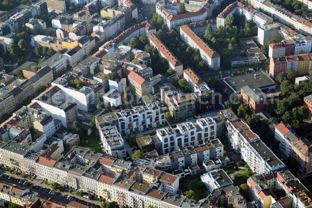 Aerial image Berlin - View of the residential development area Marthashof at the Berlin - district Prenzlauer Berg