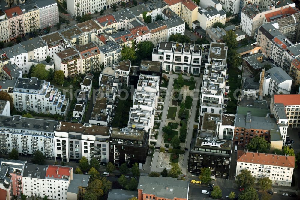 Aerial image Berlin - View of the residential development area Marthashof at the Berlin - district Prenzlauer Berg