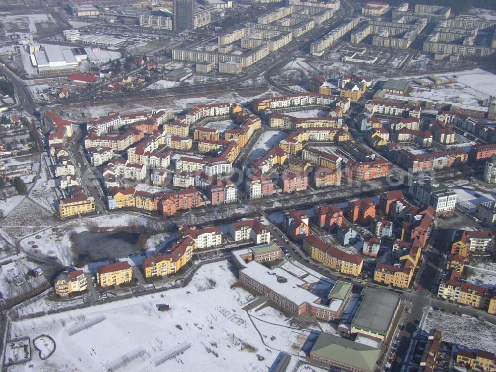 Aerial photograph Potsdam/Brandenburg - Wohnneubaugebiet Potsdam - Kirchsteigfeld der Unternehmensgruppe GROTH + GRAALFS im Bundesland Brandenburg