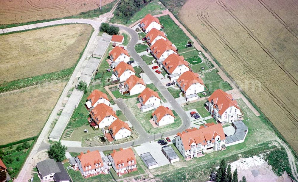 Aerial photograph Seelow / Brandenburg - Wohnneubaugebiet in Seelow / Brandenburg