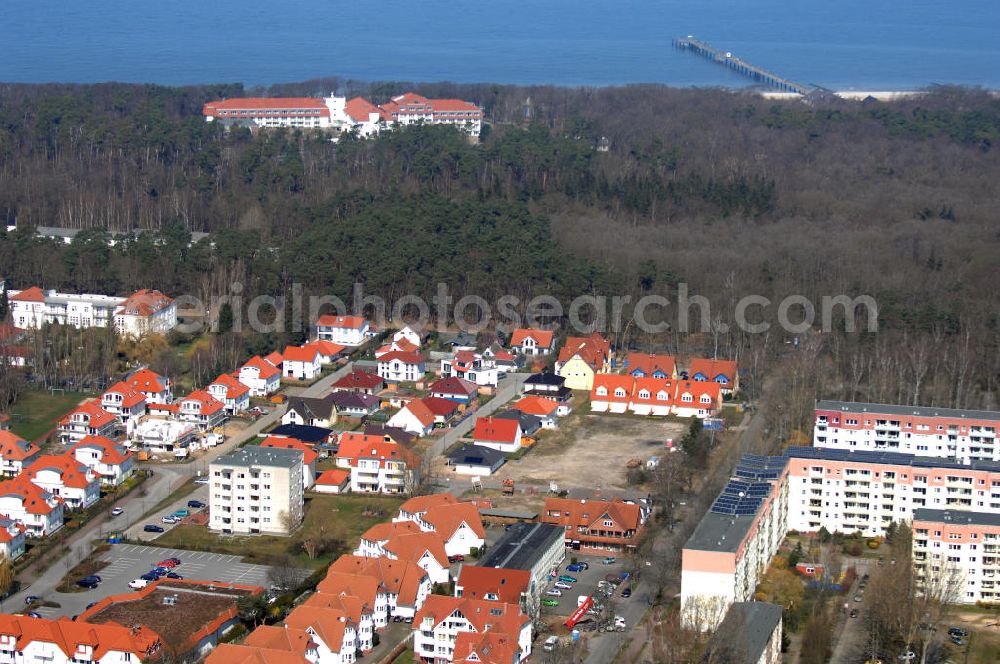 Aerial image Graal-Müritz - Blick auf das Wohngebiet der HAWO Bauträger KG Zur Eselswiese in unmittelbarer Strandnähe im Ostseeheilbad Graal-Müritz.