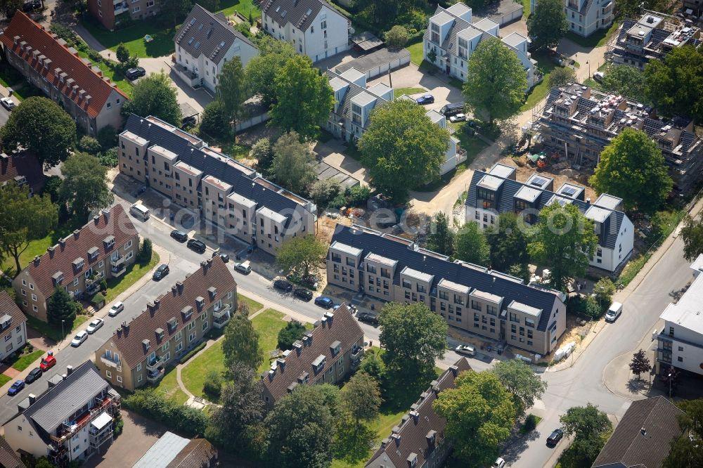 Aerial image Hattingen - View of new residential buildings in Hattingen in the state North Rhine-Westphalia