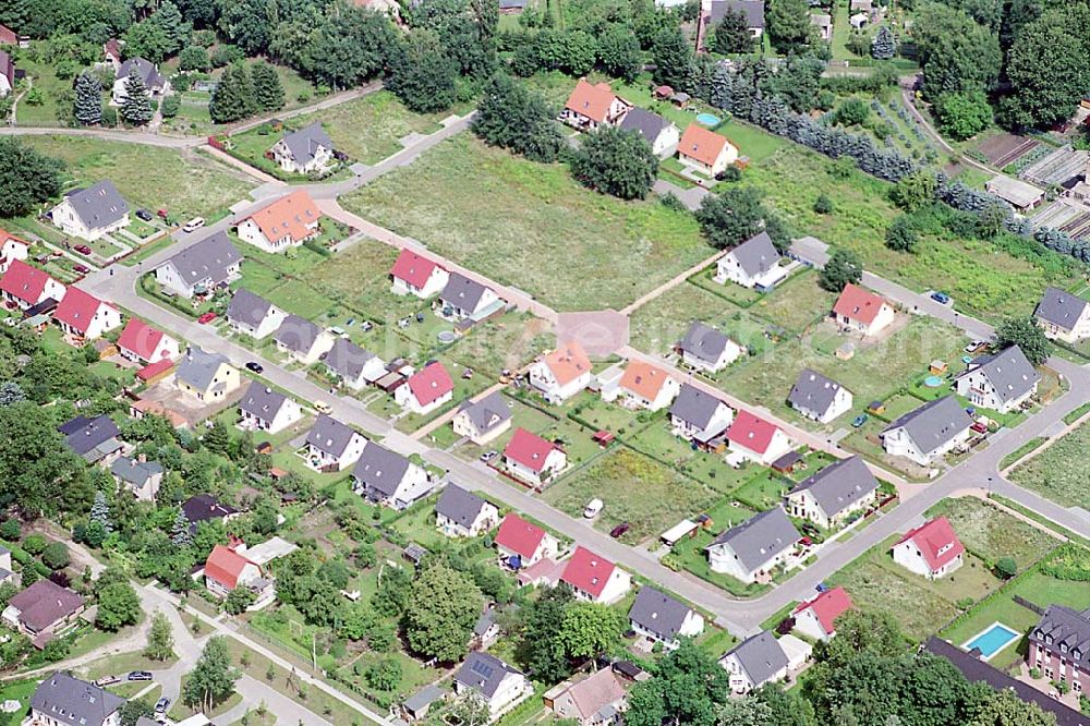 Aerial image Fredersdorf bei Strausberg - Brandenburg - Wohnpark Fredersdorf Brandenburg Einfamilienhäuser der Addit Bau GmbH