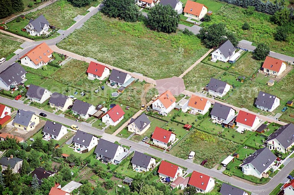 Fredersdorf bei Strausberg - Brandenburg from above - Wohnpark Fredersdorf Brandenburg Einfamilienhäuser der Addit Bau GmbH