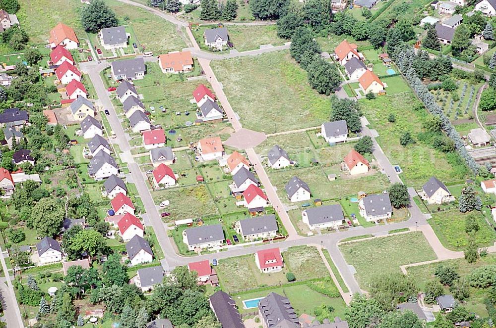 Fredersdorf bei Strausberg - Brandenburg from the bird's eye view: Wohnpark Fredersdorf Brandenburg Einfamilienhäuser der Addit Bau GmbH