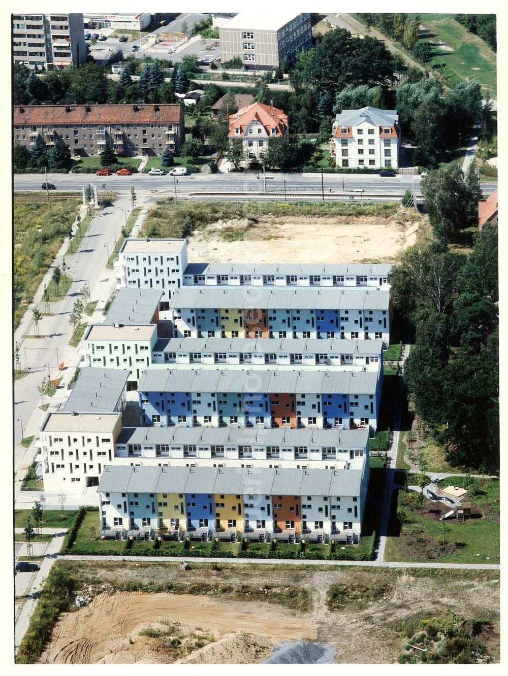 Aerial image Dresden - Klotsche - Wohnpark Am Königswald an der Königsbrücker Landstraße in Dresden-Klotsche.