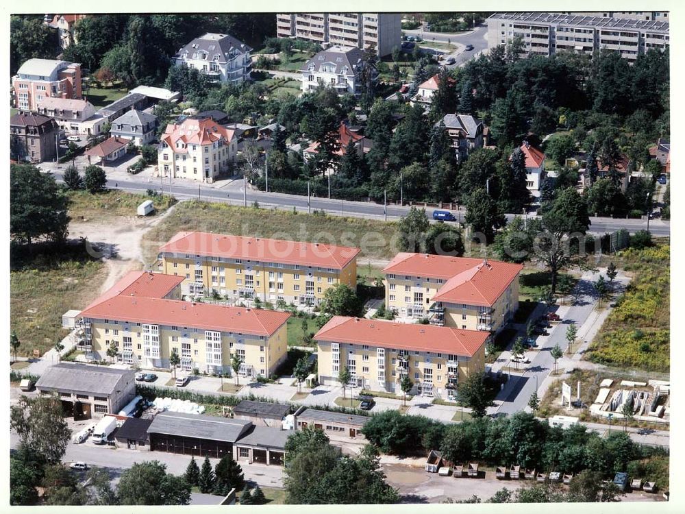 Aerial image Dresden - Klotsche - Wohnpark Am Königswald an der Königsbrücker Landstraße in Dresden-Klotsche.