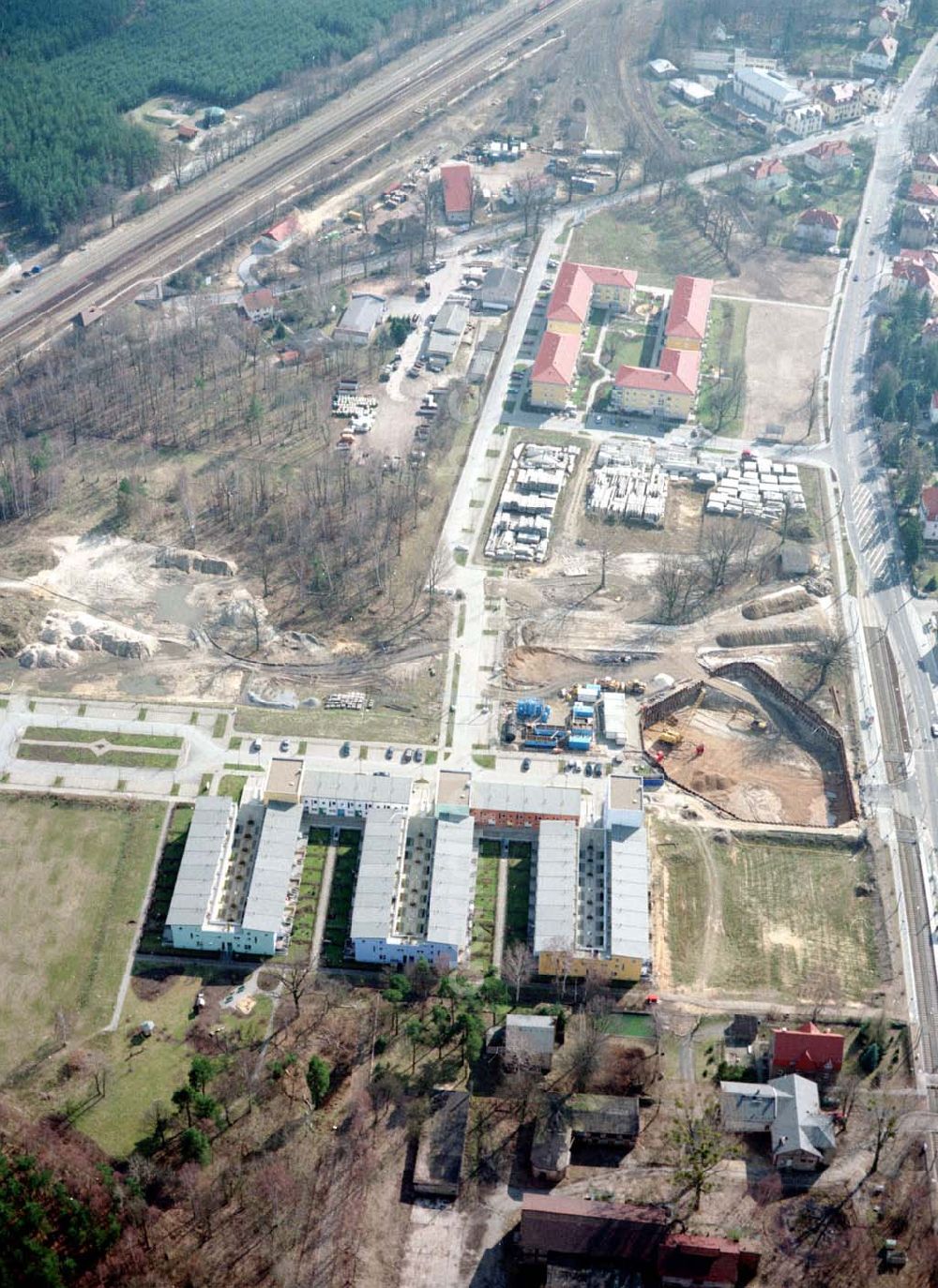 Aerial image Dresden - Klotsche - Wohnpark Am Königswald an der Königsbrücker Landstraße in Dresden-Klotsche.