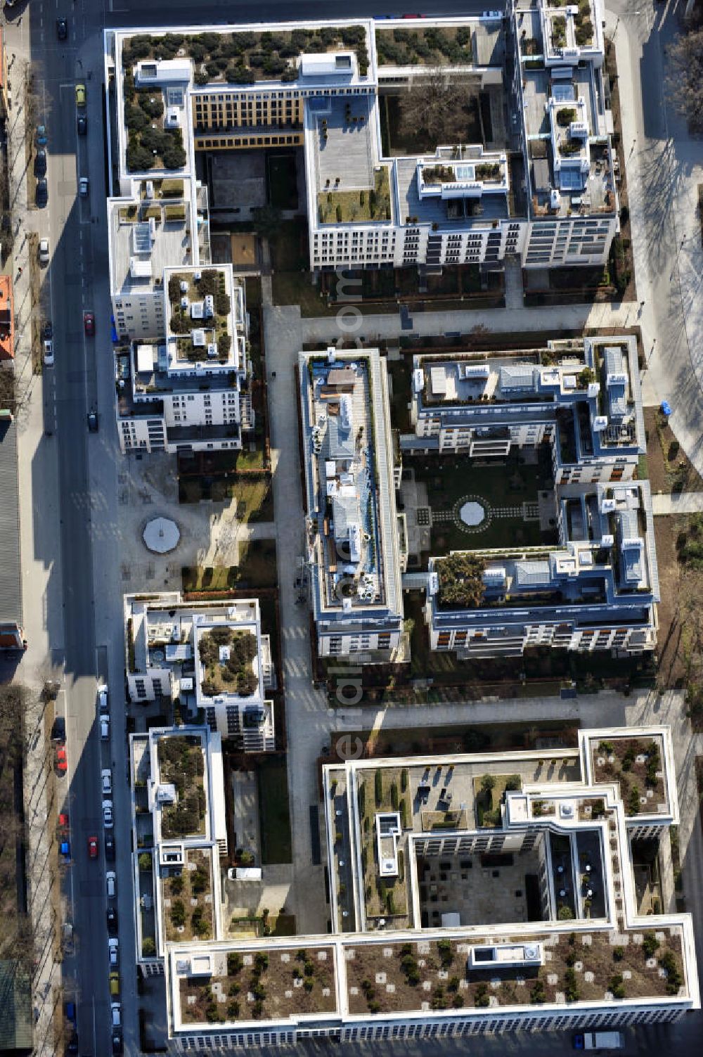 Aerial image München - New construction of the residential area Lenbachgärten in Munich by Frankonia Eurobau AG