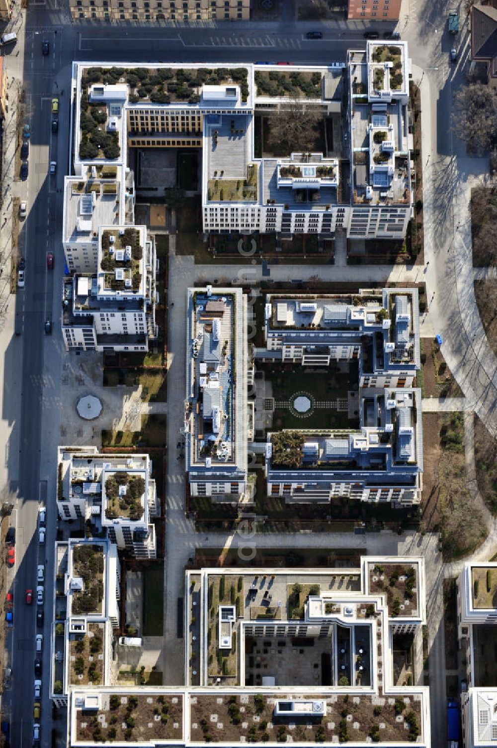 Aerial photograph München - New construction of the residential area Lenbachgärten in Munich by Frankonia Eurobau AG