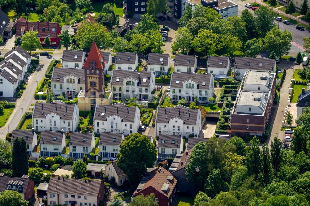 Aerial photograph Gelsenkirchen OT Buer - View of a residential area in the district of Buer in Gelsenkirchen in the state North Rhine-Westphalia