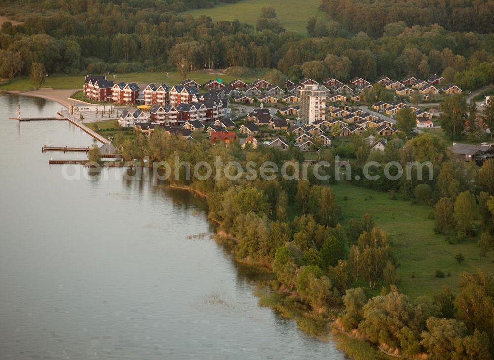 Rechlin from the bird's eye view: Housing estate in North Rechlin, Mecklenburg-Western Pomerania. North Rechlin lies at Claassee and at the Müritz