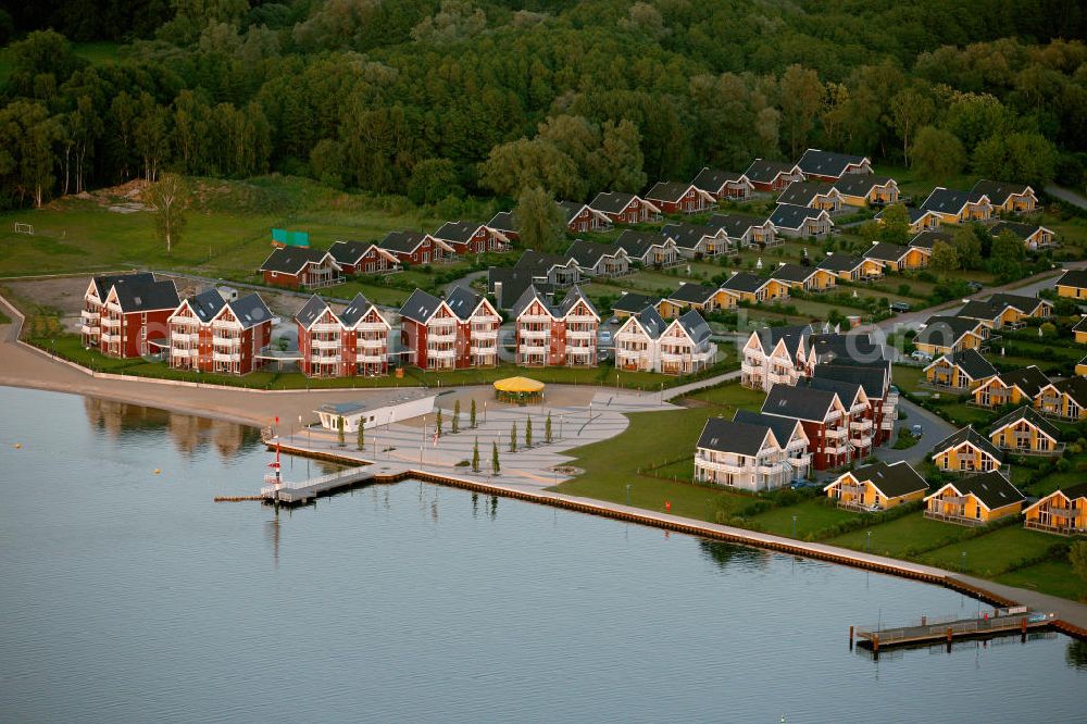 Aerial image Rechlin - Housing estate in North Rechlin, Mecklenburg-Western Pomerania. North Rechlin lies at Claassee and at the Müritz