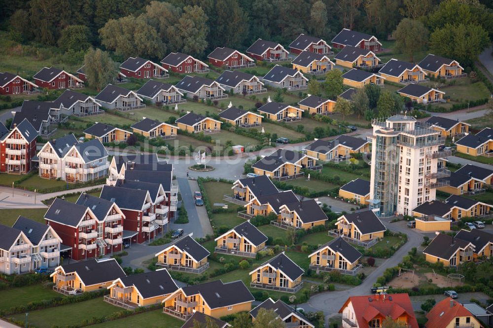 Rechlin from the bird's eye view: Housing estate in North Rechlin, Mecklenburg-Western Pomerania. North Rechlin lies at Claassee and at the Müritz